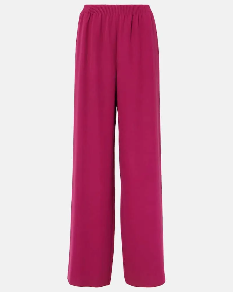 Valentino Garavani Weite Hose aus Cady Couture Rot
