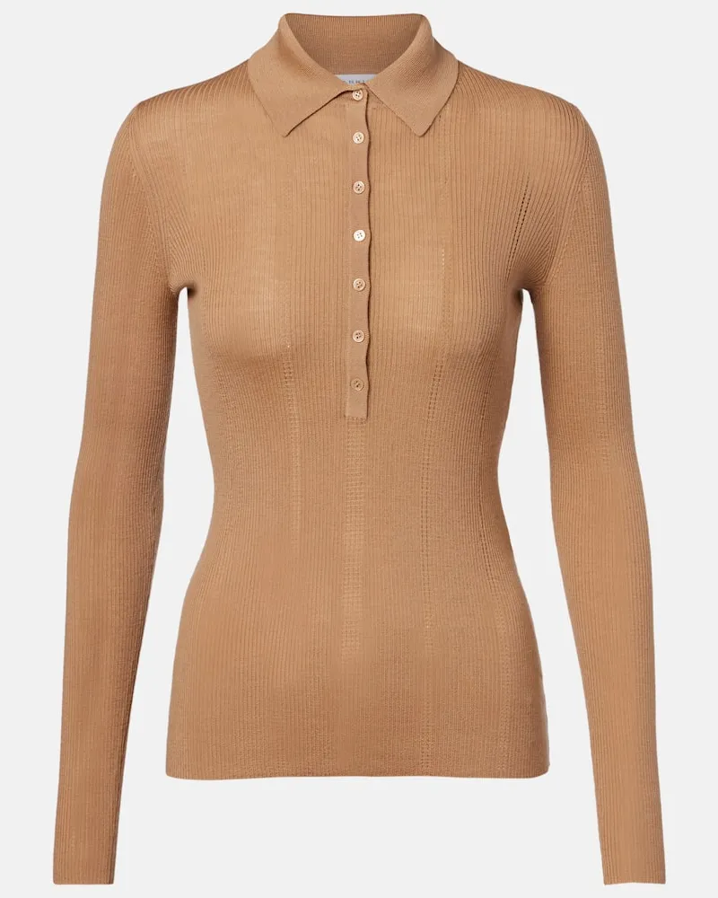Gabriela Hearst Polopullover Sophia aus Wolle Beige