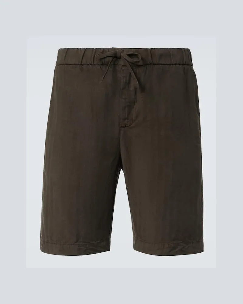 Frescobol Carioca Shorts Felipe aus einem Leinengemisch Braun