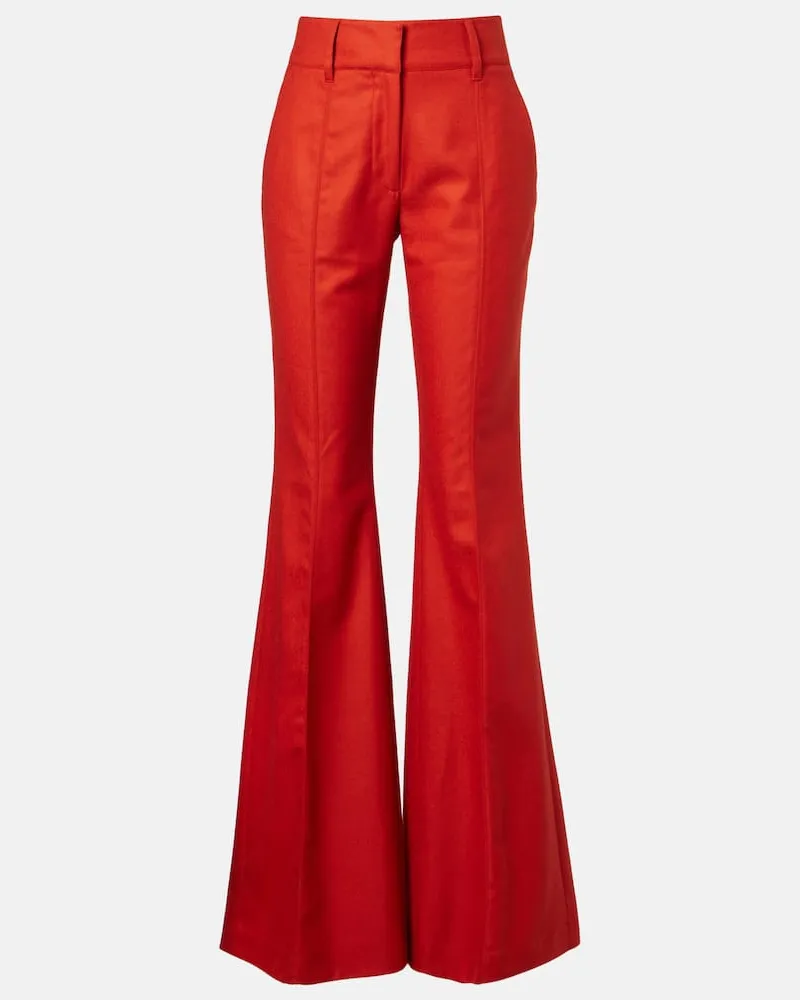 Gabriela Hearst Schlaghose Rhein aus Wolle und Kaschmir Orange