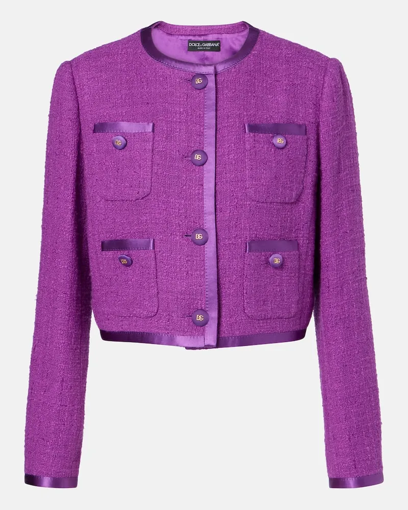 Dolce & Gabbana Jacke aus Tweed Violett