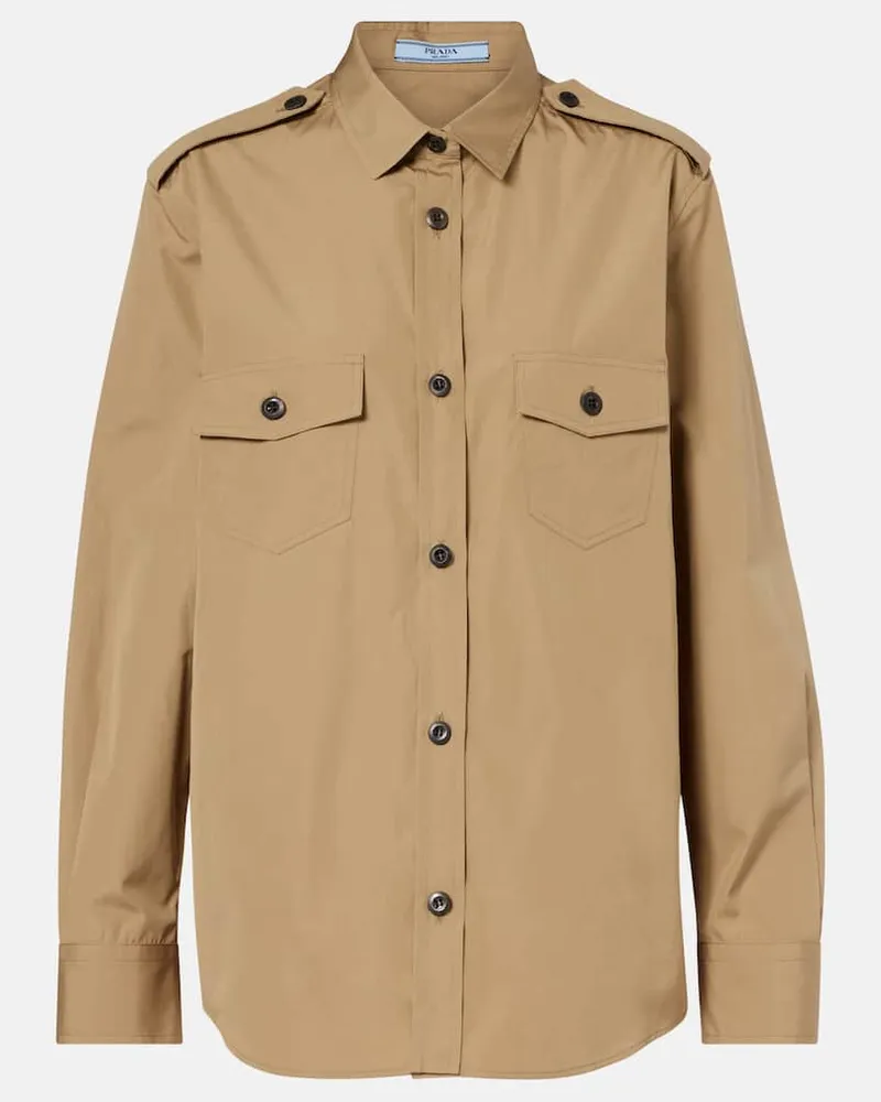 Prada Hemd aus Baumwolle Beige