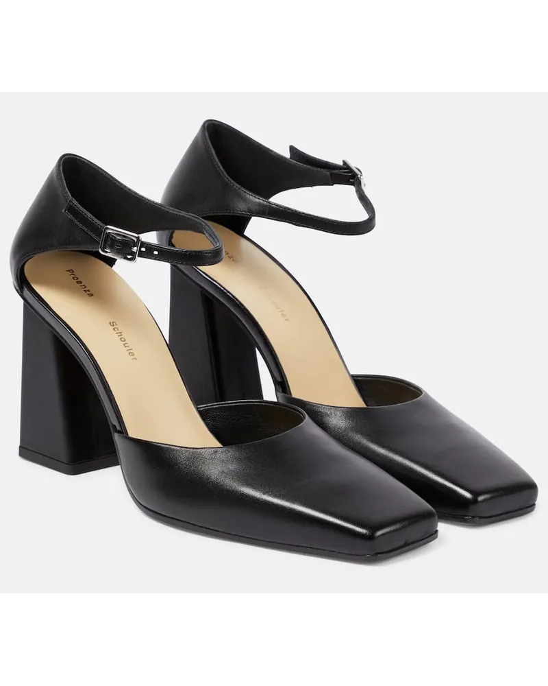 Proenza Schouler Pumps Quad aus Leder Schwarz