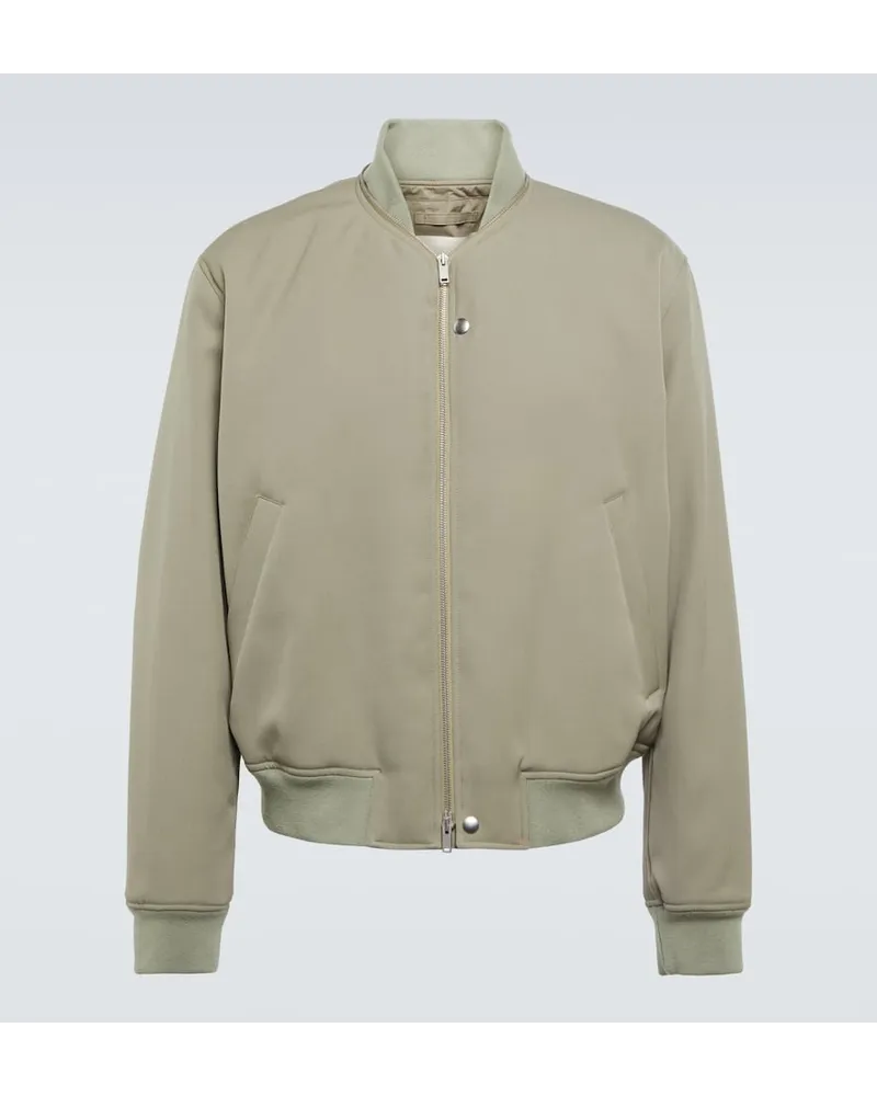 Jil Sander Bomberjacke aus Woll-Gabardine Grau