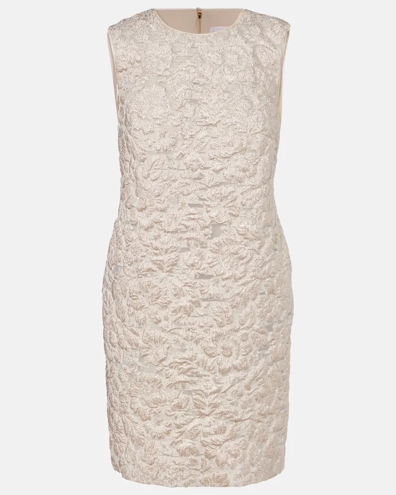 Carolina Herrera New York Minikleid aus Lamé Gold