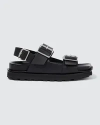 Jil Sander Sandalen aus Leder Schwarz