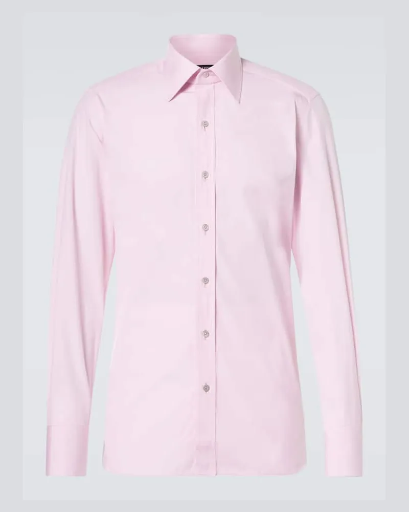 Tom Ford Hemd aus Baumwollpopeline Pink