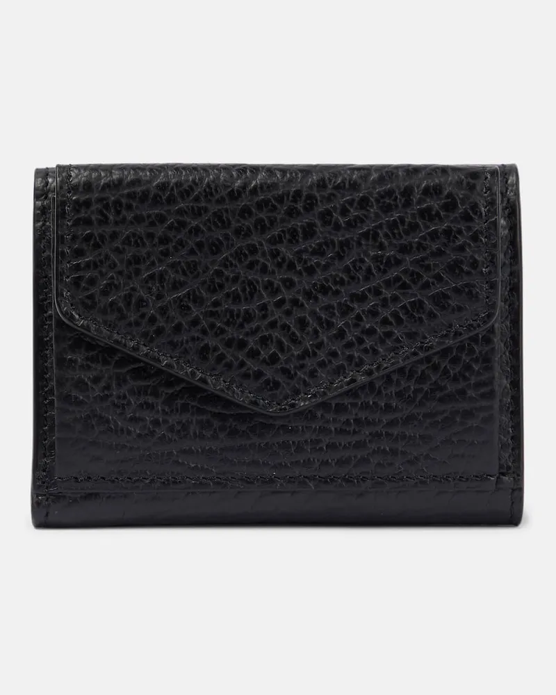 Maison Margiela Portemonnaie aus Leder Schwarz