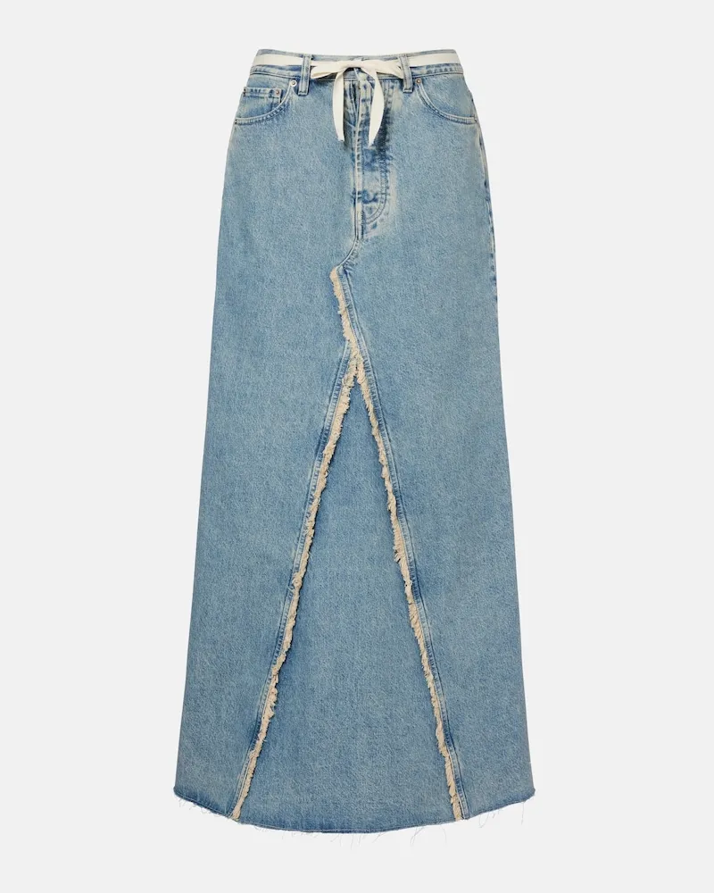 Maison Margiela Midirock aus Denim Blau