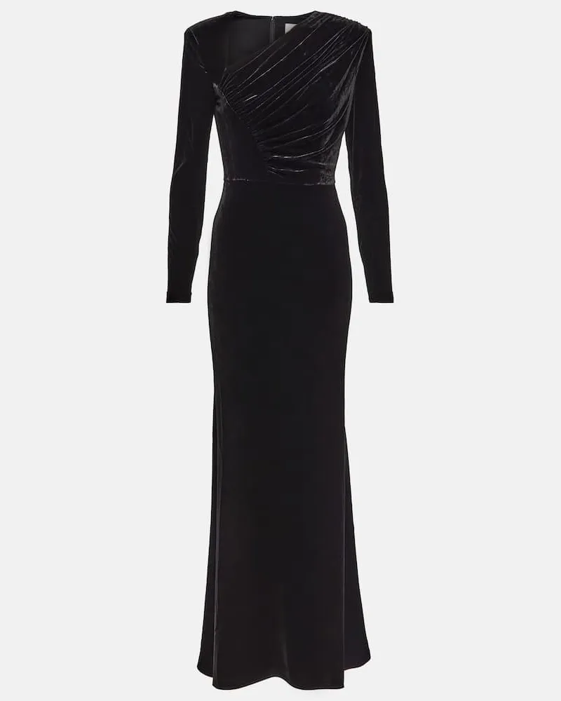 Roland Mouret Robe aus Samt Schwarz