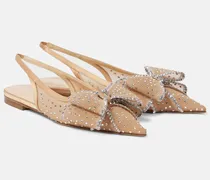 Slingback-Ballerinas Le Cadeau mit Kristallen