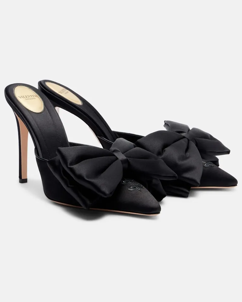 Valentino Garavani Mules Yolande 105 aus Satin Schwarz