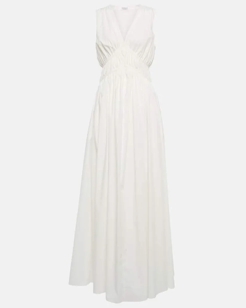 Brunello Cucinelli Maxikleid aus Baumwolle Weiß