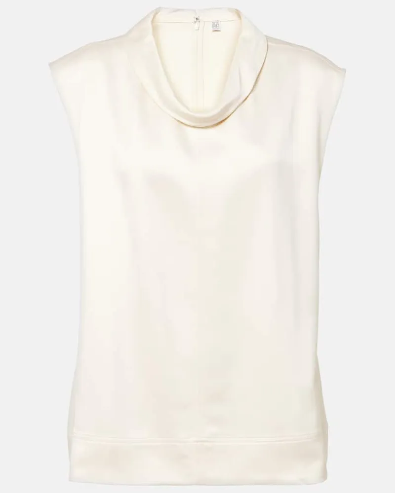 Totême Top aus Satin Beige