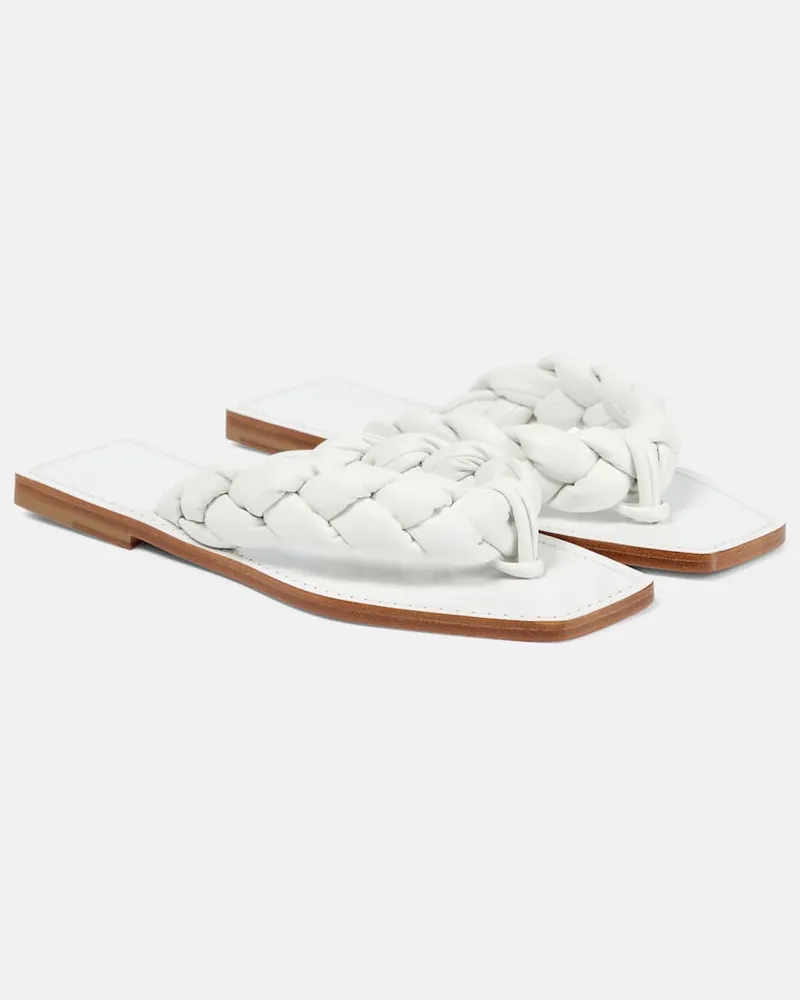 Christian Louboutin Zehensandalen Briotonga aus Leder Weiã