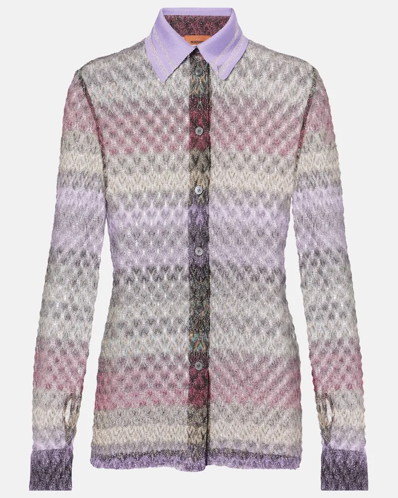 Missoni Hemd aus Häkelstrick Multicolor