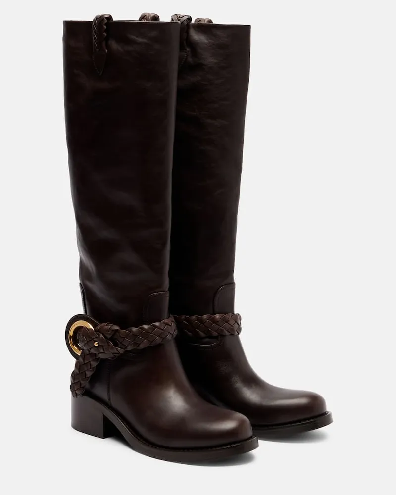 Zimmermann Stiefel Helix 40 aus Leder Braun