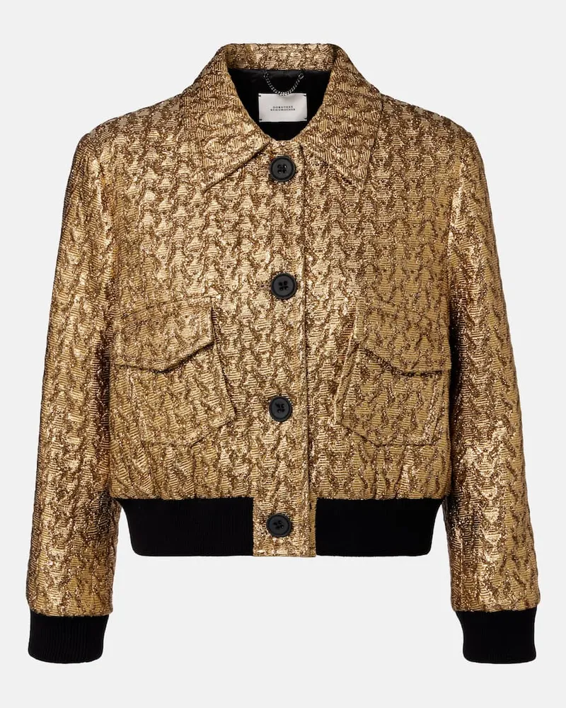 Dorothee Schumacher Cropped-Blouson Golden Hour Gold