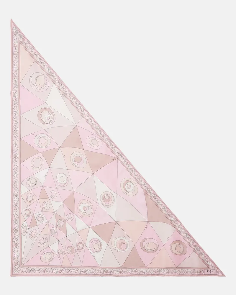 Emilio Pucci Tuch Occhi aus Seiden-Twill Rosa