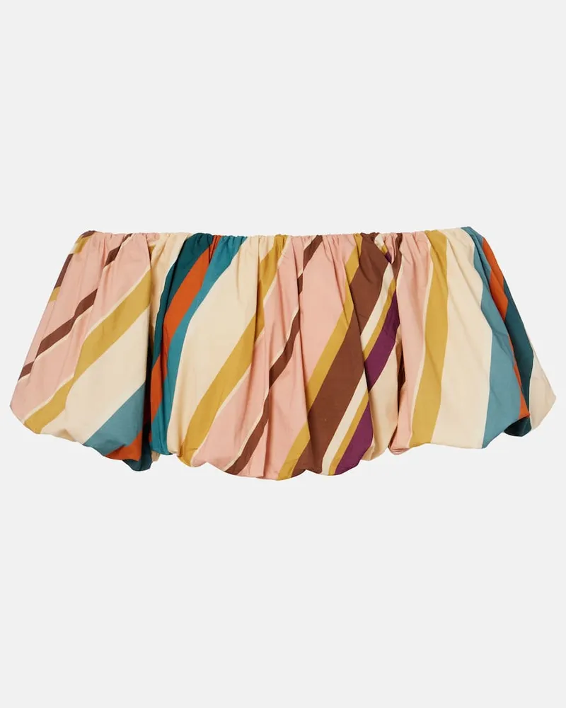 Adriana Degreas Cropped-Bluse aus einem Baumwollgemisch Multicolor