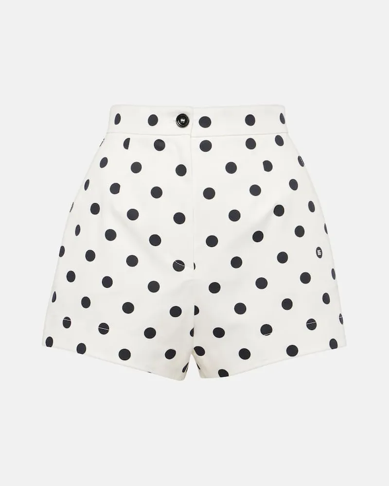 Dolce & Gabbana High-Rise Shorts aus einem Baumwollgemisch Weiß