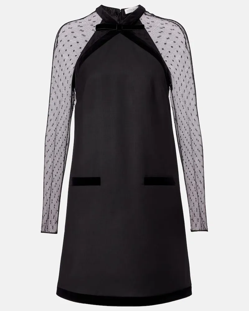 Nina Ricci Minikleid aus Gabardine Schwarz
