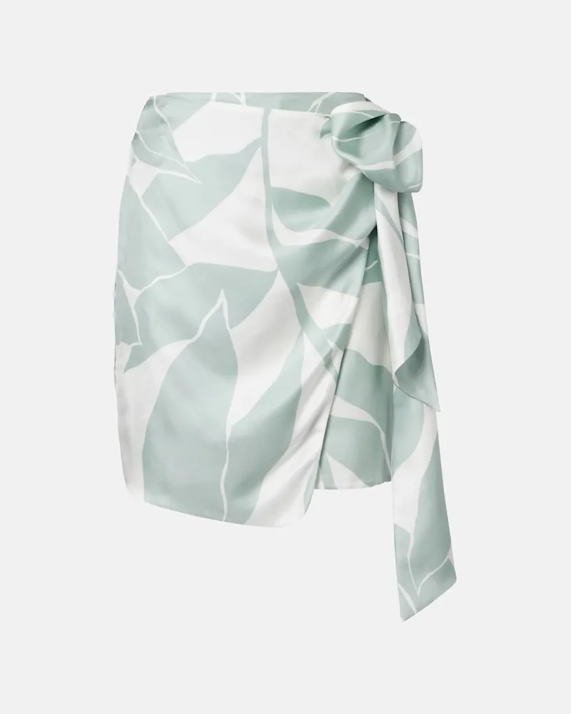 Max Mara Minirock Strano aus Seiden-Twill Weiß