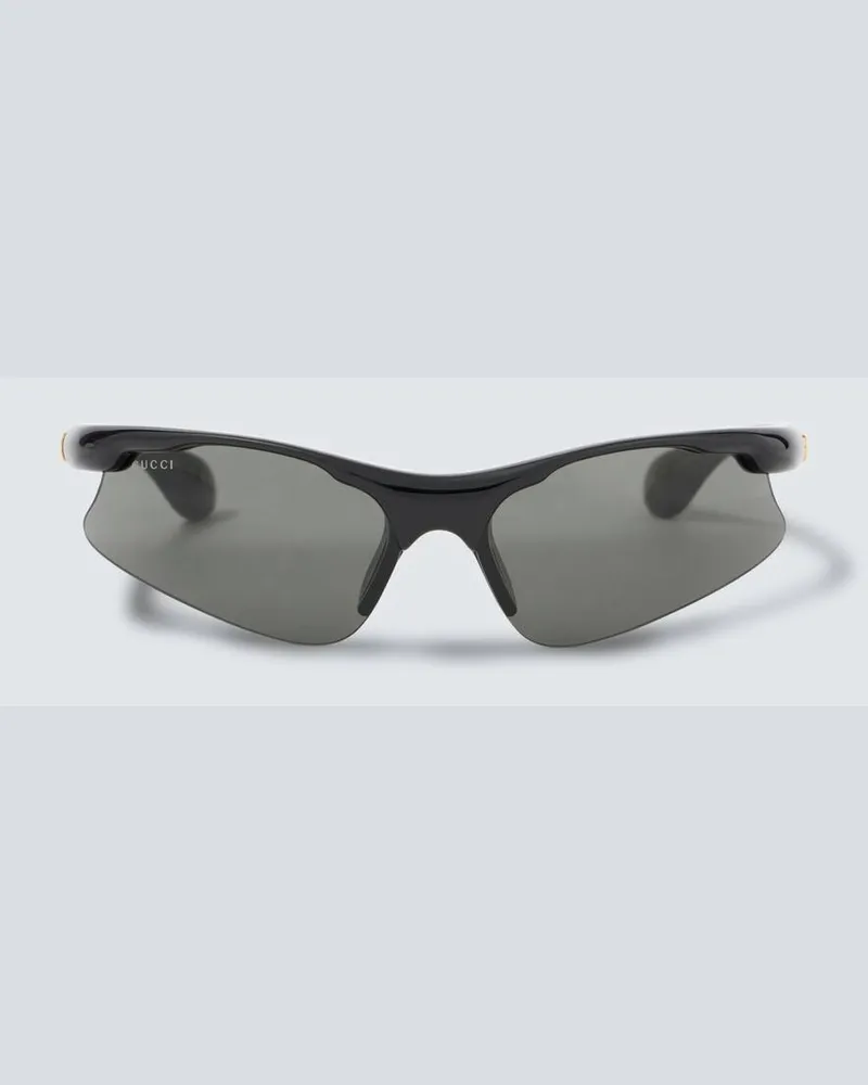Gucci Eckige Sonnenbrille Schwarz