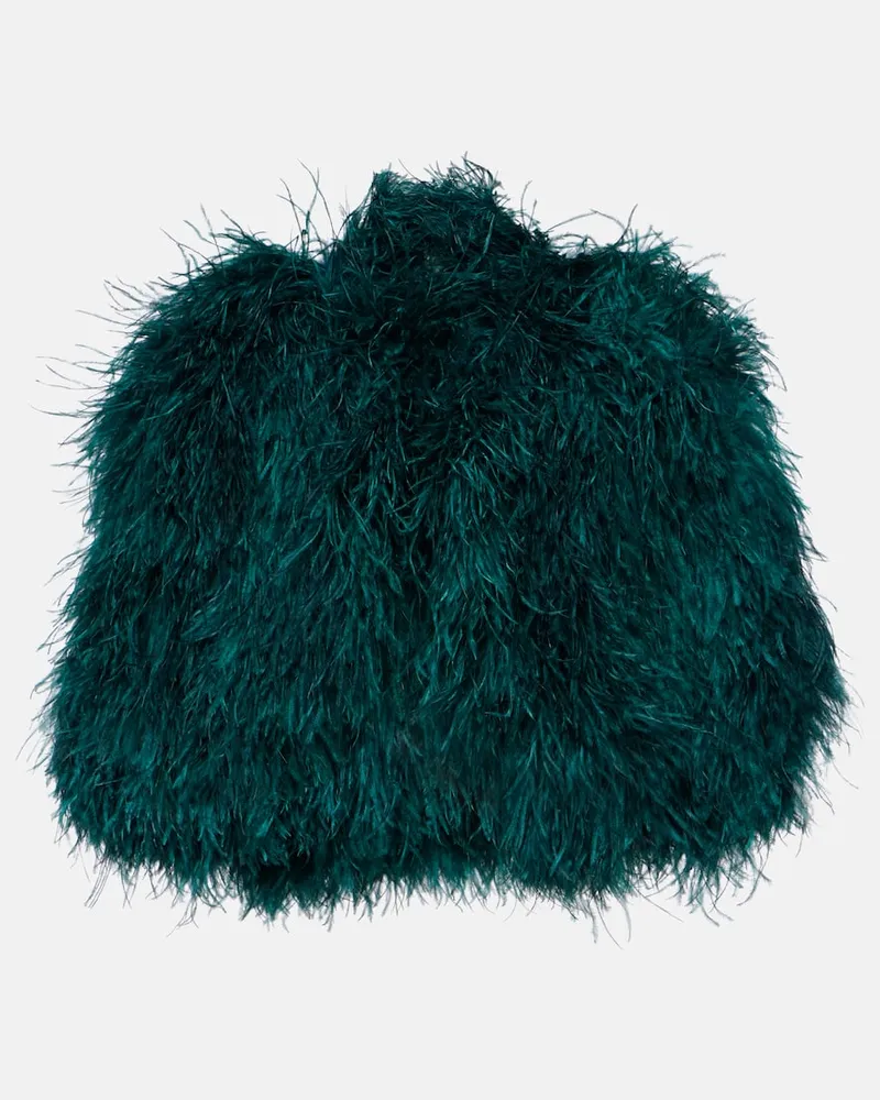 Dolce & Gabbana Cape mit Federn Pink