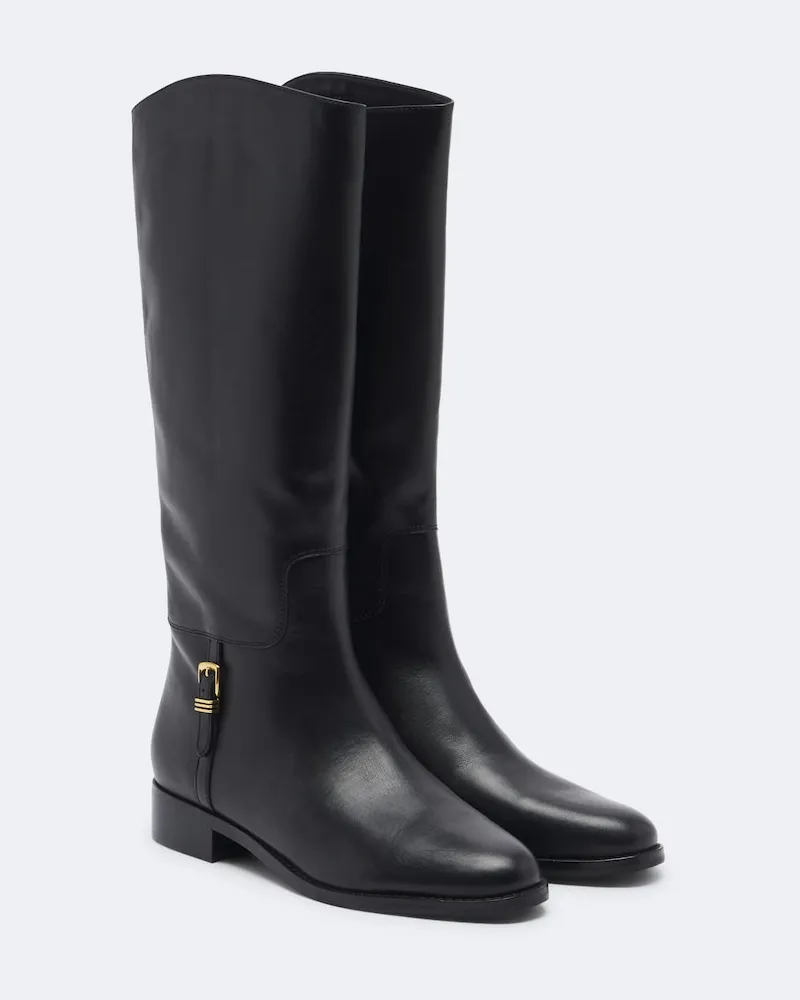 Veronica Beard Stiefel Arabelle aus Leder Schwarz