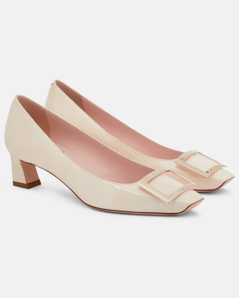 Roger Vivier Pumps Trompette aus Lackleder Weiß