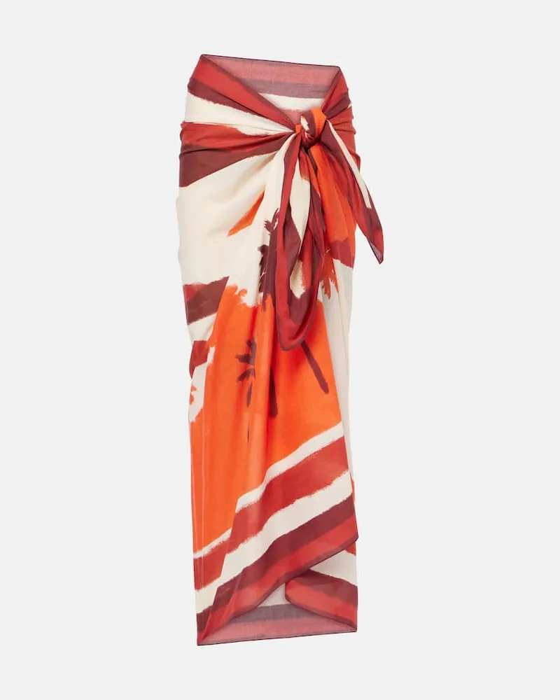 Johanna Ortiz Pareo Sailing Landscapes aus Baumwolle Rot