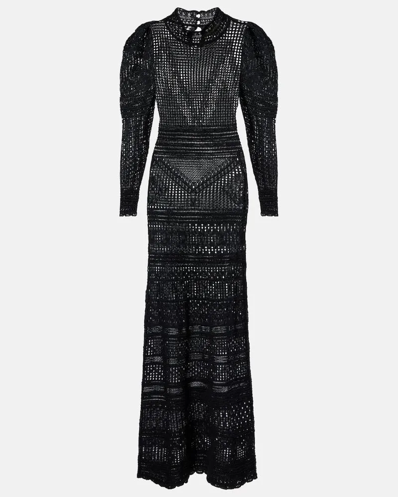 Isabel Marant Maxikleid Dione aus Strick Schwarz