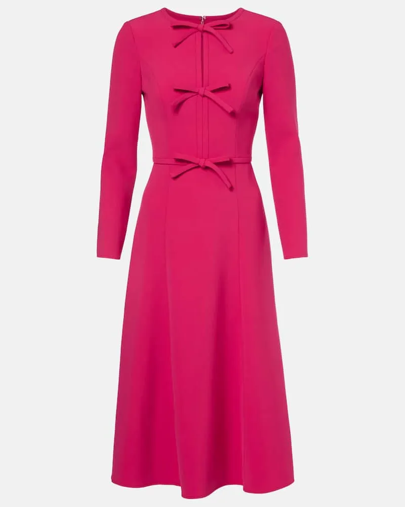 Carolina Herrera New York Midikleid aus Crêpe Rosa