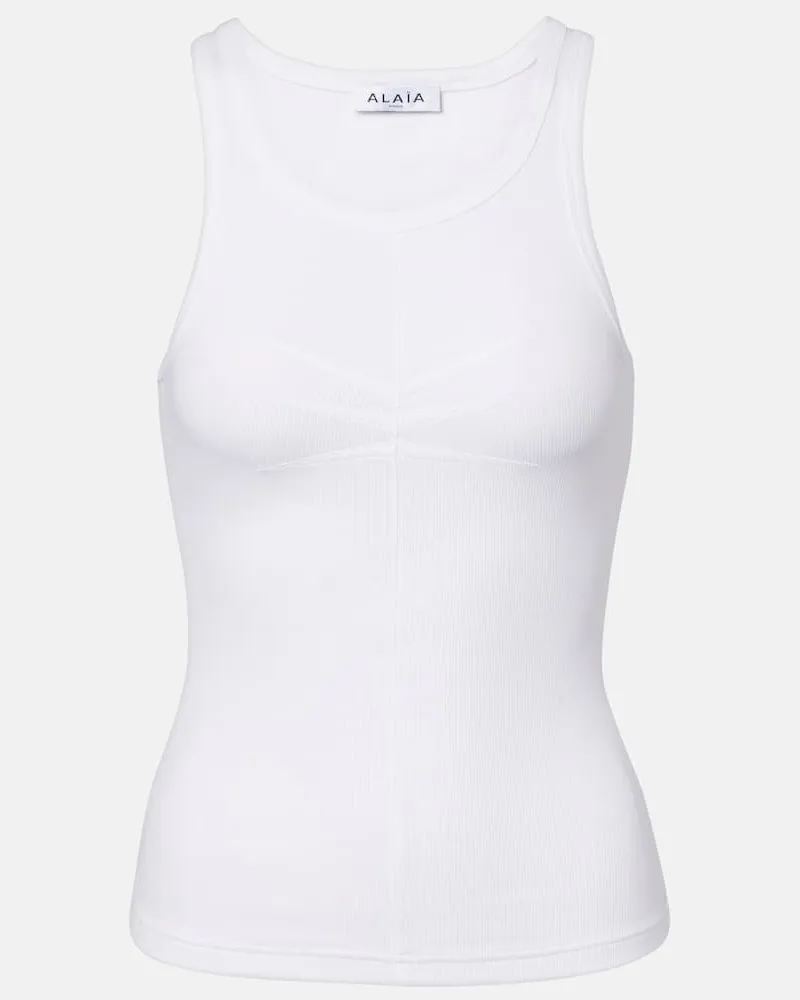 Alaïa Alaïa Top aus Jersey Weiß