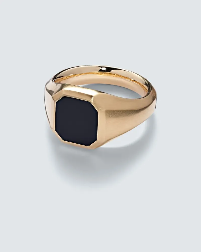 David Yurman Ring Streamline® aus 18kt Gelbgold (750/1000) mit Onyx Gold