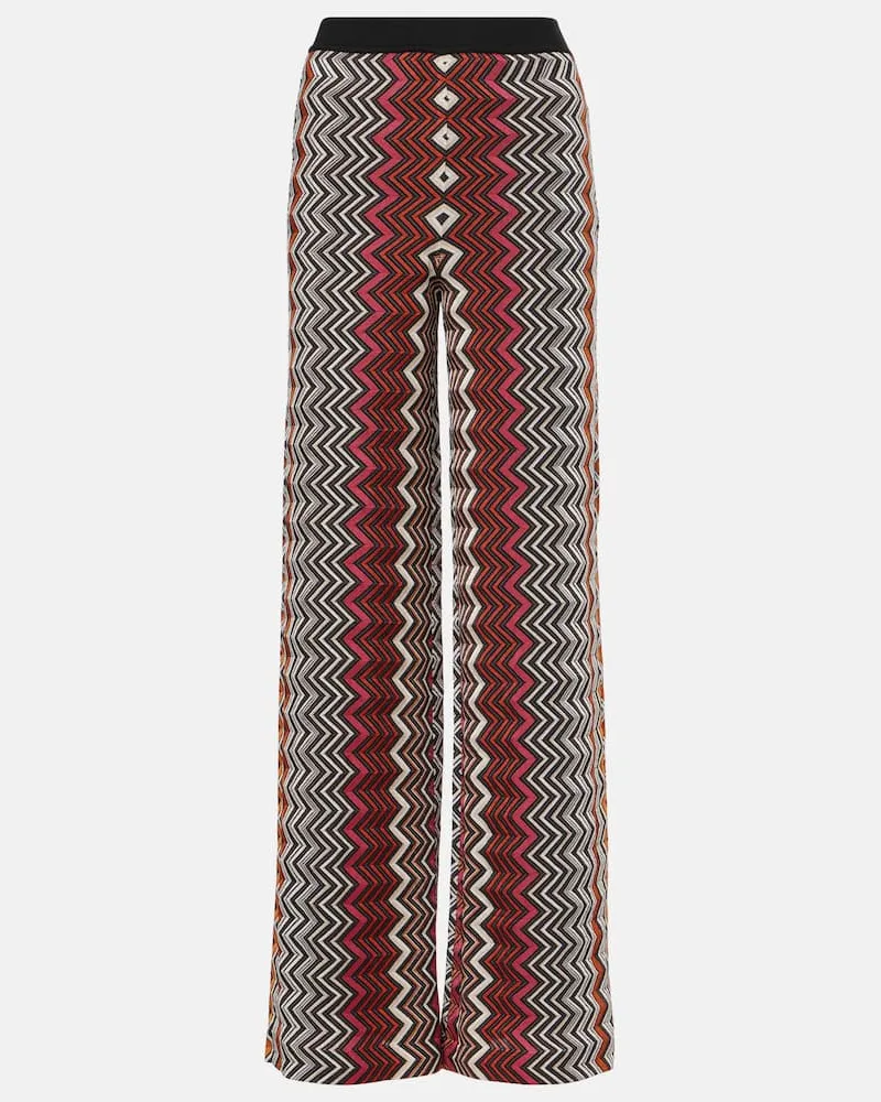 Missoni Weite Hose aus Häkelstrick Multicolor