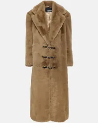 ROTATE Birger Christensen Mantel aus Faux Fur Braun