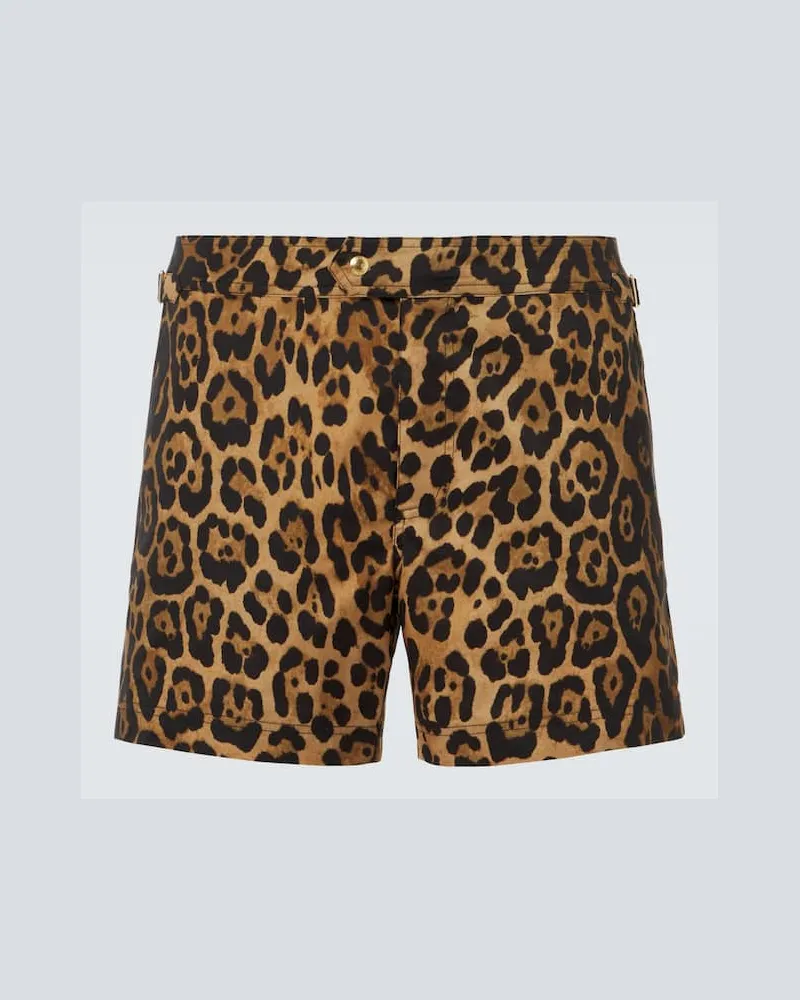 Tom Ford Bedruckte Badeshorts Multicolor