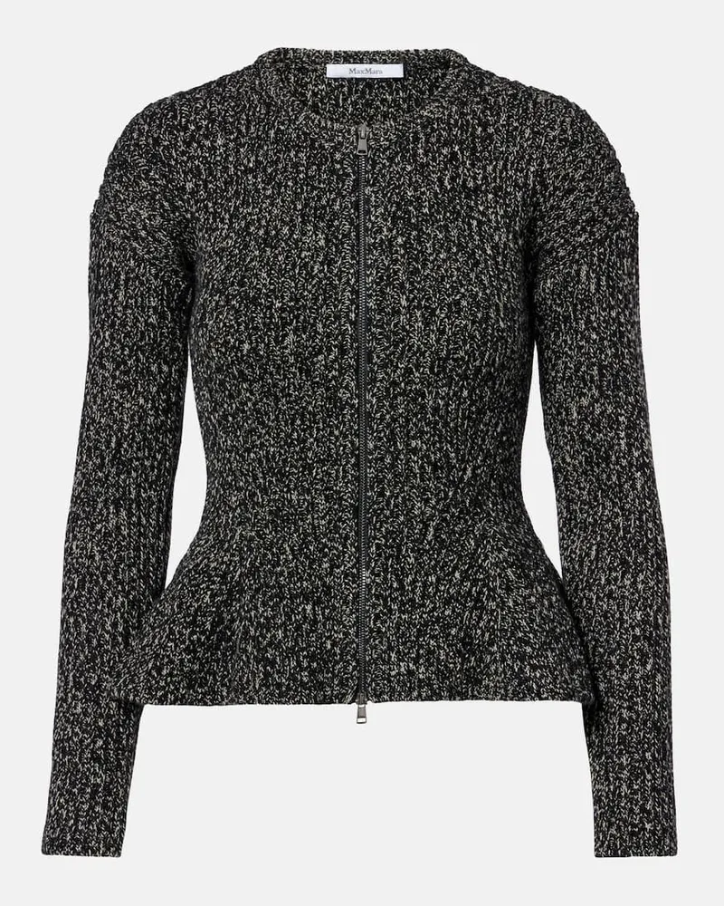 Max Mara Cardigan Kim aus einem Wollgemisch Schwarz