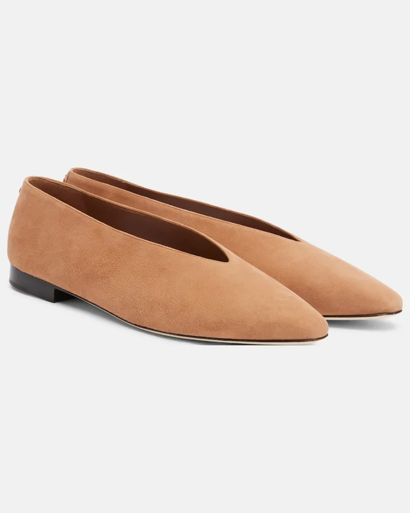 Jimmy Choo Ballerinas Margot aus Veloursleder Beige