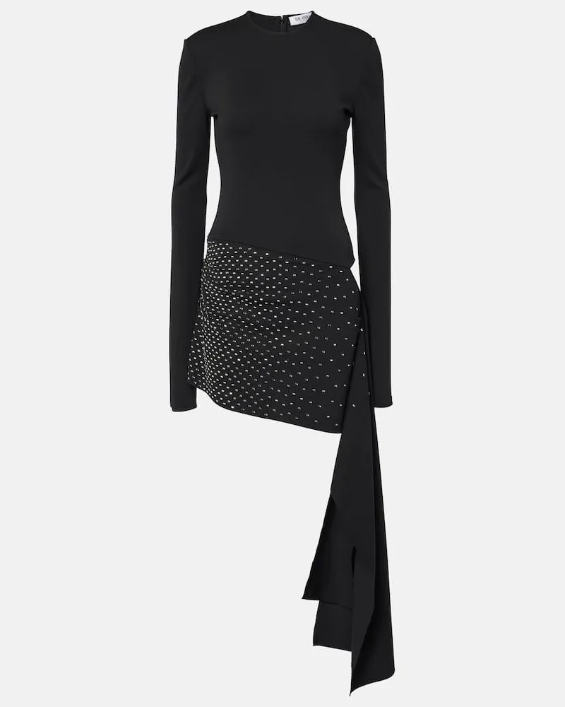ATTICO Minikleid Sash mit Kristallen Schwarz