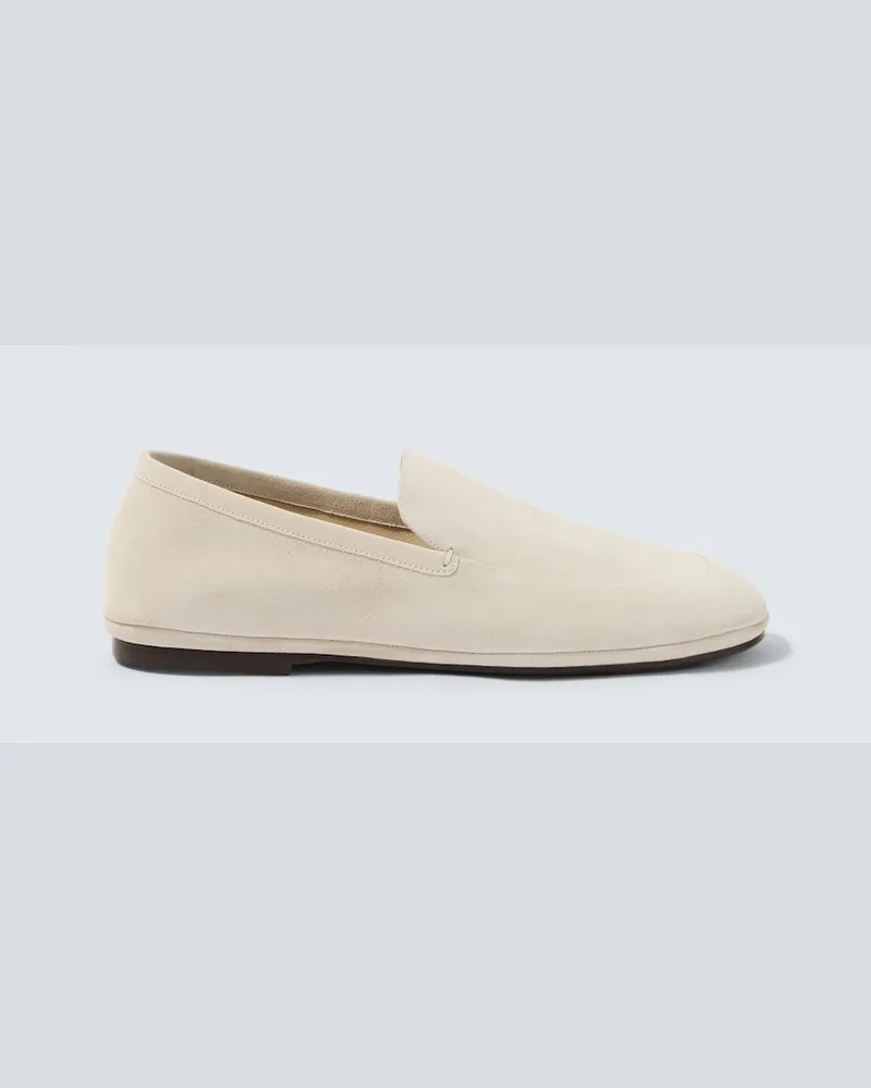 Christophe Lemaire Slip-Ons Outdoor aus Veloursleder Weiß