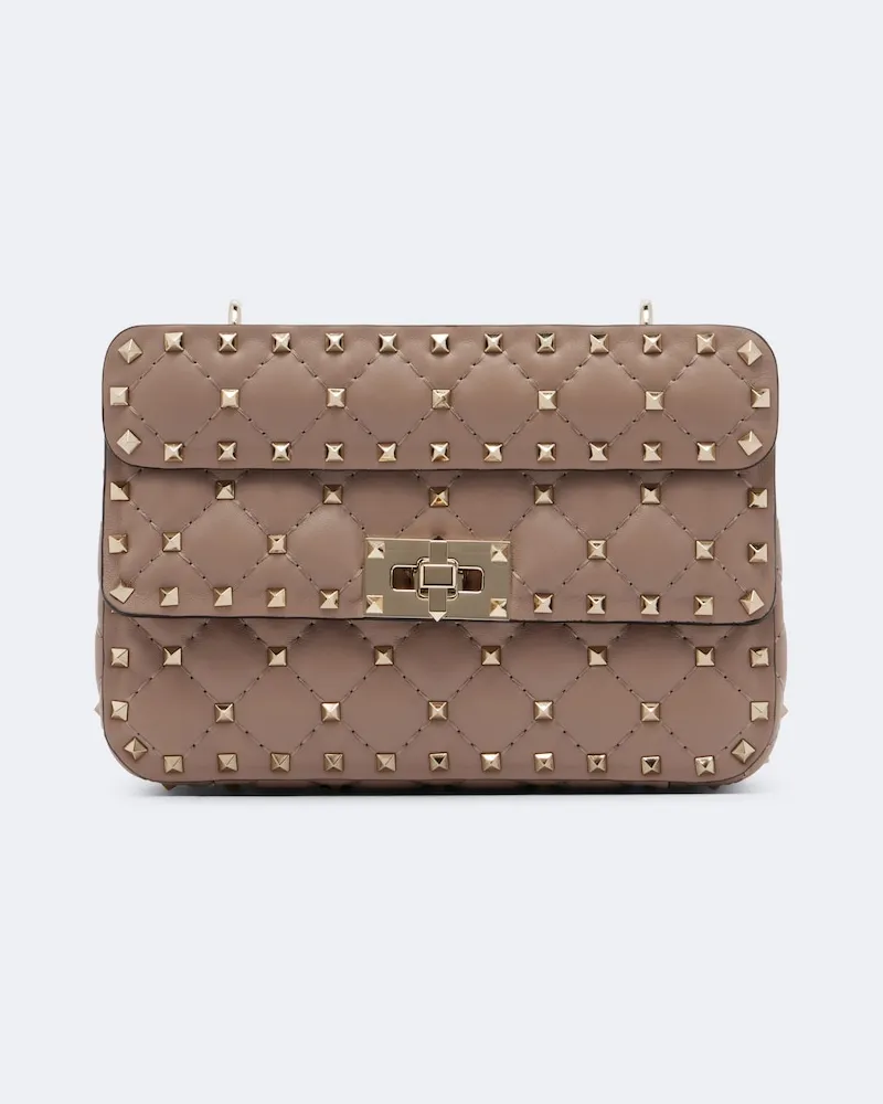 Valentino Garavani Schultertasche Rockstud Spike Small aus Leder Rosa