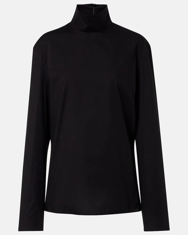 Gucci Top aus Popeline Schwarz