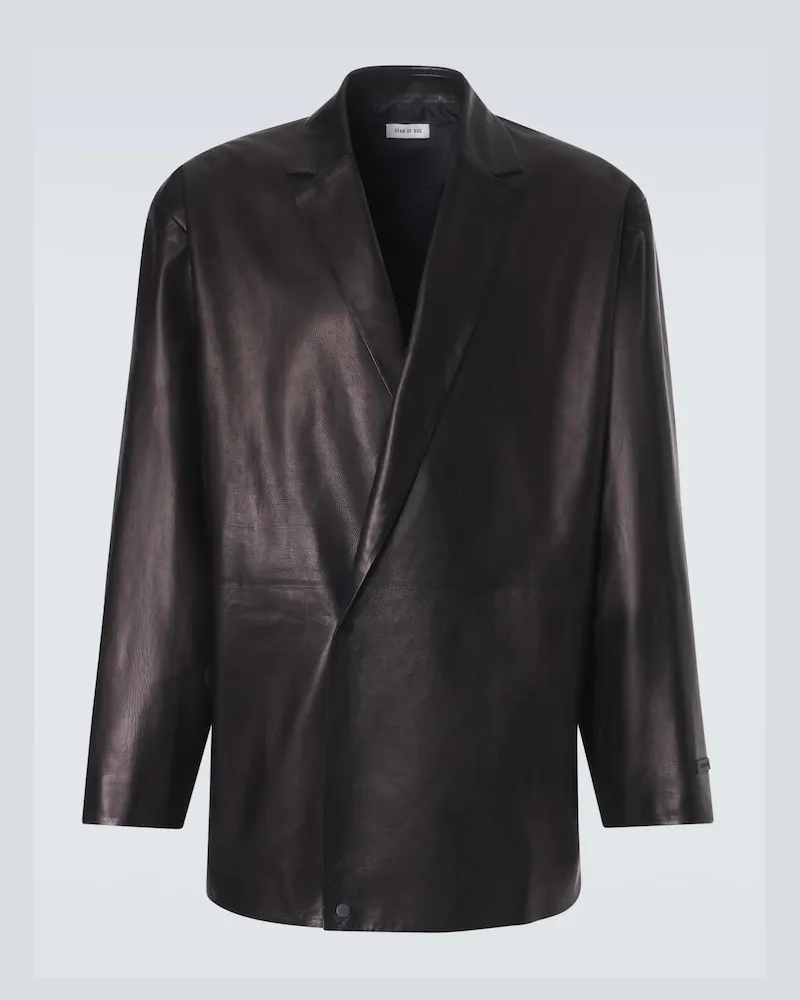 Fear of God Blazer aus Leder Schwarz