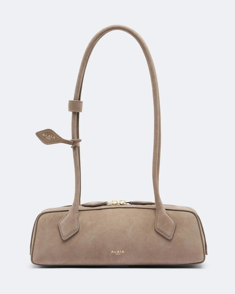 Alaïa Alaïa Schultertasche Le Teckel Small aus Leder Beige