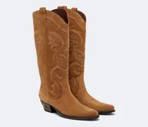 Westernstiefel aus Veloursleder