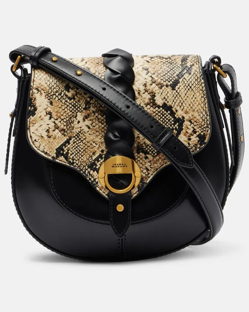 Isabel Marant Schultertasche Altay Small aus Leder Schwarz