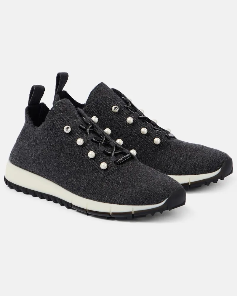 Jimmy Choo Verzierte Sneakers Veles Schwarz